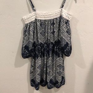 Dress blue with designs